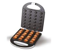 Mesko MS3081 Gofrera Hornillo Eléctrico para Pastas en Forma de Nuez, Oreshki Rellenas de Crema, 24 Mitades de Galletas Horneadas en 2 Minutos, Placas Antiadherentes, Nut Maker Blanco, 1600W