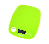 Mesko MS3159G Báscula de Cocina Digital, Balanza de Alimentos Alta Precisión, Peso Comida hasta 5 kg, Pantalla LCD, Función Tara, Extraplana, Medición de Líquidos, Multifunción, Verde