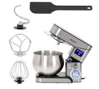 Mesko MS4228 Batidora Amasadora 5 Litros, Repostería Profesional Robot Cocina Orbital, 6 Velocidades + Función Pulso, Acero Inoxidable, Temporizador, 2000W
