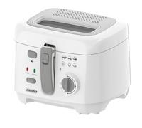 Mesko MS4908G Freidora con aceite, 2,5 litros de grasa, eléctrica, pequeña, termostato regulable, depósito de aceite antiadherente extraíble, filtro de olores, 1800 W, color negro
