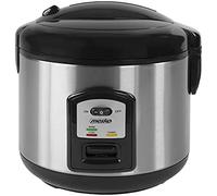 Mesko MS6411 Arrocera Eléctrica 1,5 Litros Vaporera Rice Cooker, Función Mantenimiento de Calor, Arroz Hervido, Sushi, 8-10 Raciones, Cocina al Vapor, Antiadherente, Acero Inoxidable, 1000W