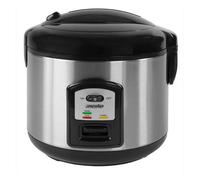 Mesko MS6411 Arrocera Eléctrica 1,5 Litros Vaporera Rice Cooker, Función Mantenimiento de Calor, Arroz Hervido, Sushi, 8-10 Raciones, Cocina al Vapor, Antiadherente, Acero Inoxidable, 1000W