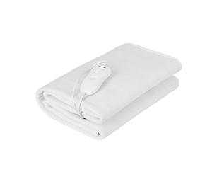 Mesko MS7419 Calienta Camas Eléctrico Individual 150 x 80 cm, 3 Niveles Temperatura, Lavable, Forro Polar, Protección contra Sobrecalentamiento, Blanco, 60W
