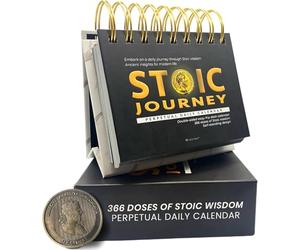 MESMOS Calendario estoico diario 366, regalos inspiradores para hombres, afirmaciones diarias para hombres, decoración de escritorio de oficina para hombres, regalos motivacionales de autocuidado para