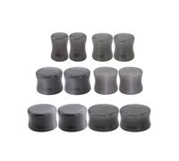 Mesnt 12 tapones para los oídos, tapones de calibre y túneles, color gris, 2 g, 0 g, 00 g, 1/2 pulgada, 9/16 pulgadas, 5/8 pulgadas, 2G,0G,00G,1/2 inch,9/16 inch,5/8 inch, No es una piedra preciosa