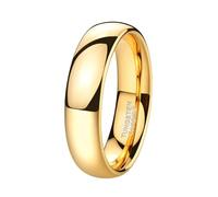 Mesnt Anillo de boda para hombres y mujeres, anillo de boda de tungsteno de 2 mm, 4 mm, 6 mm, 8 mm, diseño abovedado de tungsteno, pulido para hombres y mujeres, Metal, Sin piedra preciosa