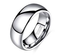 Mesnt Anillo de boda para hombres y mujeres, tungsteno de 2 mm, 4 mm, 6 mm, 8 mm, ajuste cómodo, anillo de boda para hombres y mujeres, Metal, Sin piedra preciosa