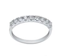 Mesnt Anillo de compromiso con diamantes brillantes de platino, oro blanco de 9 quilates, 14 quilates y 18 quilates, 0,36 quilates, Metal, Diamante