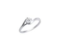 Mesnt Anillo de compromiso de oro blanco de 9 quilates, 14 quilates y 18 quilates con diamante solitario trenzado de 0,3 quilates para mujer, Metal, Diamante No es una piedra preciosa
