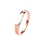 Mesnt Anillo de compromiso facetado de oro rosa para parejas con diamante, 3,6 mm para hombres, 3 mm para mujeres, Metal, No es una piedra preciosa