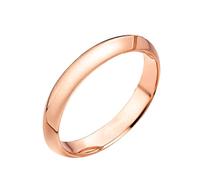 Mesnt Anillo de compromiso liso de oro rosa para parejas, 3,5 mm para hombres, 3,1 mm para mujeres, Metal, No es una piedra preciosa