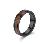 Mesnt Anillos de carburo de tungsteno para hombres y mujeres, 4 mm, 6 mm, 8 mm, anillo de tungsteno con incrustaciones de madera, Metal, Sin piedra preciosa