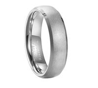 Mesnt Anillos de carburo de tungsteno para hombres y mujeres, anillo de boda de tungsteno de 6 mm, ajuste cómodo, borde biselado, Metal, Sin piedra preciosa