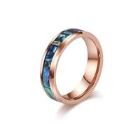 Mesnt Anillos de carburo de tungsteno para hombres y mujeres, anillo de tungsteno de 4 mm, 6 mm, 8 mm con incrustaciones de abulón, Metal, Sin piedra preciosa