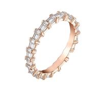 Mesnt Anillos de compromiso de moissanita para mujer, oro blanco de 9 quilates, 14 y 18 quilates, anillo de promesa de eternidad con moissanita, Metal, Moissanita No es una piedra preciosa