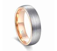 Mesnt Anillos de compromiso para hombres y mujeres, de tungsteno para hombres y mujeres, 4 mm, 6 mm, 8 mm, anillo de compromiso de tungsteno con acabado cepillado, Metal, Sin piedra preciosa