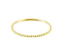 Mesnt Anillos de promesa para mujer, anillo de oro amarillo de 9 K, 14 y 18 quilates con cuentas lisas, Metal, No es una piedra preciosa