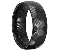 Mesnt Anillos de tungsteno, 8 mm, anillo simple de damasco de tungsteno para hombre, Metal, Sin piedra preciosa