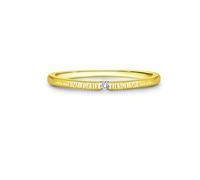 Mesnt Anillos solitarios para mujer, oro amarillo, oro de 9 quilates, 14 quilates, 18 quilates, anillo solitario fino de moissanita con patrón de líneas, Metal, Moissanita