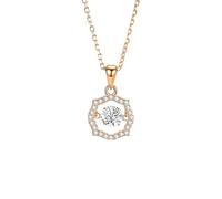 Mesnt Collar con colgante de moissanita para mujer, geométrica con moissanita brillante de 0,5 quilates, oro blanco de 9 quilates, 14 y 18 quilates, Metal, Moissanita
