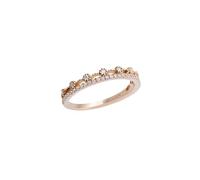 Mesnt Elegante diseño de corona de oro blanco de 9 quilates, 14 quilates y 18 quilates, anillo de compromiso con diamantes redondos de 0,18 quilates para ella, Metal, Diamante No es una piedra