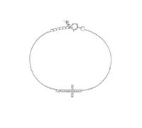 Mesnt Pulseras de moda para mujer, pulsera de oro blanco para mujer, cruz con diamantes, Metal, Diamante