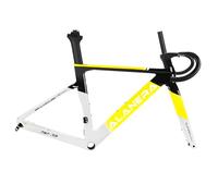 MESOVFCA Cuadro de Bicicleta de Carretera 700C de 47/51/54/56/58 cm, Cuadro de Carbono para Carreras, Freno de Disco, Eje pasante F12 x 100 mm, R12 x 142 mm, Horquilla y Manillar de Fibra de Carbono.