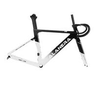 MESOVFCA Cuadro de Bicicleta de Carretera 700C de 47/51/54/56/58 cm, Cuadro de Carbono para Carreras, Freno de Disco, Eje pasante F12 x 100 mm, R12 x 142 mm, Horquilla y Manillar de Fibra de Carbono.