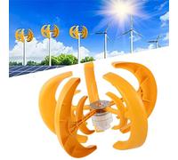 MESOVFCA Generador de turbina eólica de 12000 W para alumbrado público y doméstico, 12 V/24 V, Molino de Viento de 5 aspas de Bajas RPM con Controlador, diseño Rojo Duradero y eficiente.