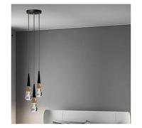 MESOVFCA Lámpara Colgante Moderna de Oro Negro, lámpara Colgante de acrílico con Burbujas LED, Luces Colgantes de Techo iluminadas, Modernas