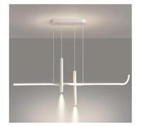 MESOVFCA Lámpara Colgante nórdica Simple de Tira Larga LED, iluminación para Comedor, Cocina, candelabros, decoración para el hogar, Restaurante, Bar, lámpara Colgante, lámpara de araña Grande