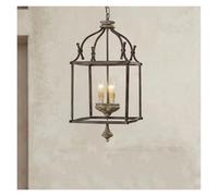 MESOVFCA Lámpara de araña de Hierro Americana para Porche, Restaurante, Cocina, cafetería, Dormitorio, lámpara Colgante