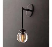 MESOVFCA Lámpara de Pared Moderna de Cobre Negro para decoración del hogar, iluminación de Fondo para Dormitorio y Sala de Estar, contemporánea.