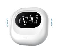 Mesqool Reloj Despertador con Vibración, Reloj Despertador con Batería Recargable, Vibración Ajustable, Inalámbrico, Doble Alarma, Luz de Fondo, Reloj Despertador Digital Portátil de Viaje