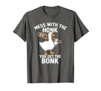 Mess with The Honk You Get Bonk Funny Goose Tonto Bird Meme Camiseta