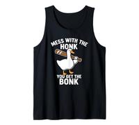 Mess with The Honk You Get Bonk Funny Goose Tonto Bird Meme Camiseta sin Mangas
