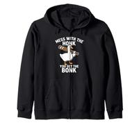 Mess with The Honk You Get Bonk Funny Goose Tonto Bird Meme Sudadera con Capucha