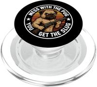 Mess With The Pug You Get The Slug, divertida escopeta para perros, pistola 2A PopSockets PopGrip para MagSafe