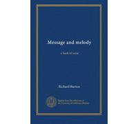 Message and melody: a book of verse