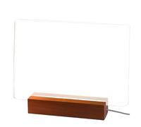 Message Board, Acrylic Note Board, Glowing Dry Erase Boards, Clear Memo Display with Stands, Erasable Light Up Writing Pad for Home, Bedroom, School, Dorm Desks, 13.78x9.84x1.97 Inches