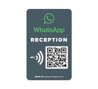 MESSAGENES | Pegatina Whatsapp QR y NFC Personalizable | Servicio Atención al Cliente | 1 Unidad Pegatina Tamaño Tarjeta NFC | Conecta a tus Clientes con Whatsapp | Solución para Recepciones