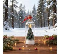 Messaggio di Natale in bottiglia, registrazione della benedizione da tavolo, piccola decorazione nostalgica con scena innevata in bottiglia, regali di Natale unici, per decorazioni festive per la casa