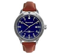 Messerschmitt Reloj Aviador Hombres Cuero Marrón/Azul ME-108DR-L, Correa