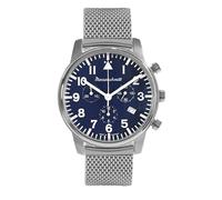 Messerschmitt Reloj cronógrafo para hombre con correa de malla azul ME-4544P-M