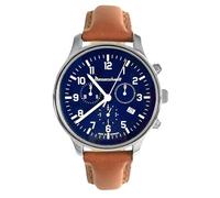 Messerschmitt Reloj de hombre con cronógrafo, correa de piel, ME42CH-L