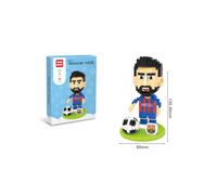 (Messi) Jugador de Fútbol Estrella Mini Bloque de Construcción Diy Ladrillo Rompecabezas Infantil Juguete de Regalo