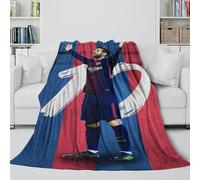 Messi Manta Cálida Esponjosa - Fútbol Manta Suave para Brindar Calidez Y Felicidad - Manta para Idea Regalo Cumpleaños Navidad para Niños Jóvenes Adultos 40x50inch(100x130cm)