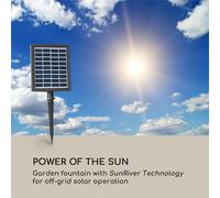 Messina Fuente solar de cascada Fuente para jardín 4 niveles Batería Blumfeldt