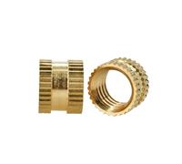 messing gekartelde moer, Tuercas roscadas moleteadas de latón termofusible M2-M6 (varios tamaños) for impresión 3D (30/50/100 unidades)(Style B(100pcs),M2x4x3.2)