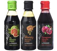 Messino Mezcla Gourmet de Cremas Balsámicas Griegas | Higos, Miel y Granada | Paquete de 3 x 250 ml (Total 750 ml) | Sin Azúcares Añadidos | Elaboración Tradicional
